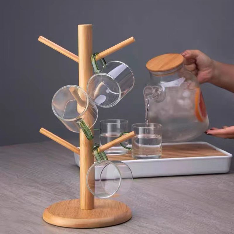 Suporte para Copos de Bambu
