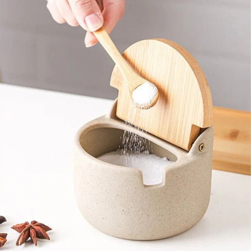 Cerâmica de Bambu Potes de Tempero