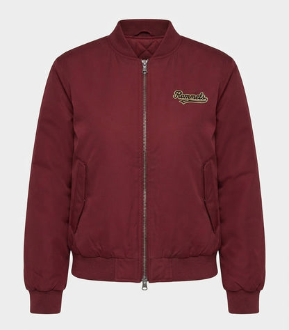 Women short quilted bomber jacket in flight style with arm pocket and relaxed fit