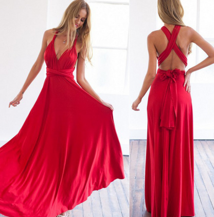 Women Multiway Wrap Dress with 50+ Wearing Variants & Elastic Fabric | Eve