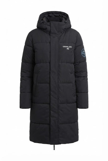 Women's Nano Ultra Long Oversized Quilt Coat with Noise-Reducing Outer Material and Thermo Filling