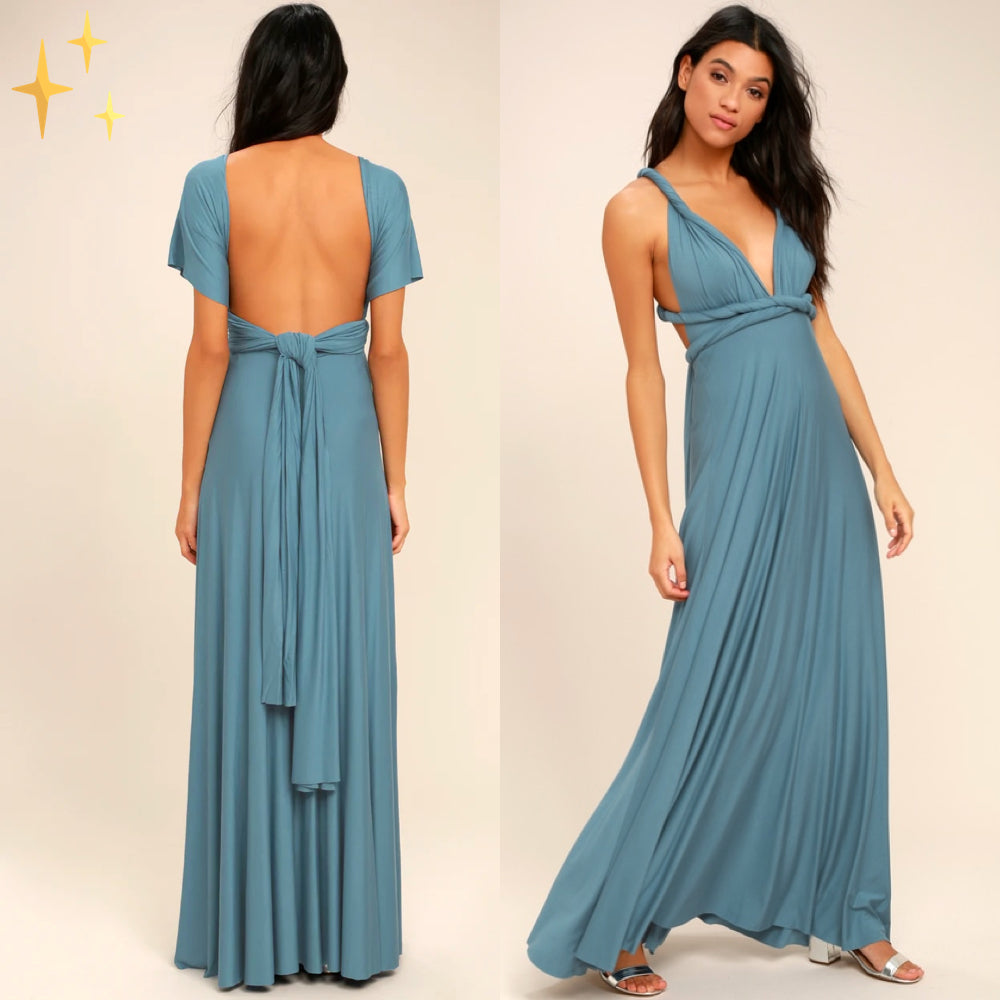 Women Multiway Wrap Dress with 50+ Wearing Variants & Elastic Fabric | Eve