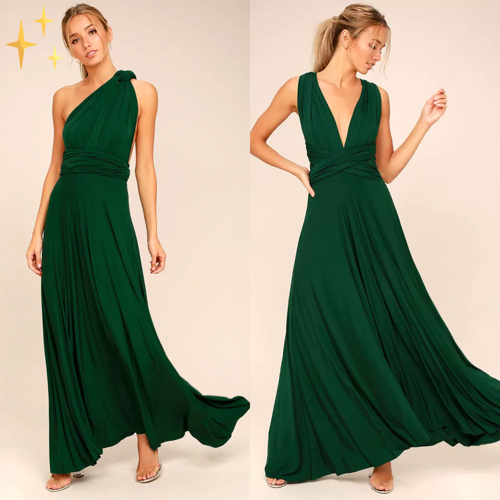 Women Multiway Wrap Dress with 50+ Wearing Variants & Elastic Fabric | Eve