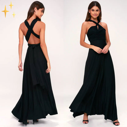 Women Multiway Wrap Dress with 50+ Wearing Variants & Elastic Fabric | Eve