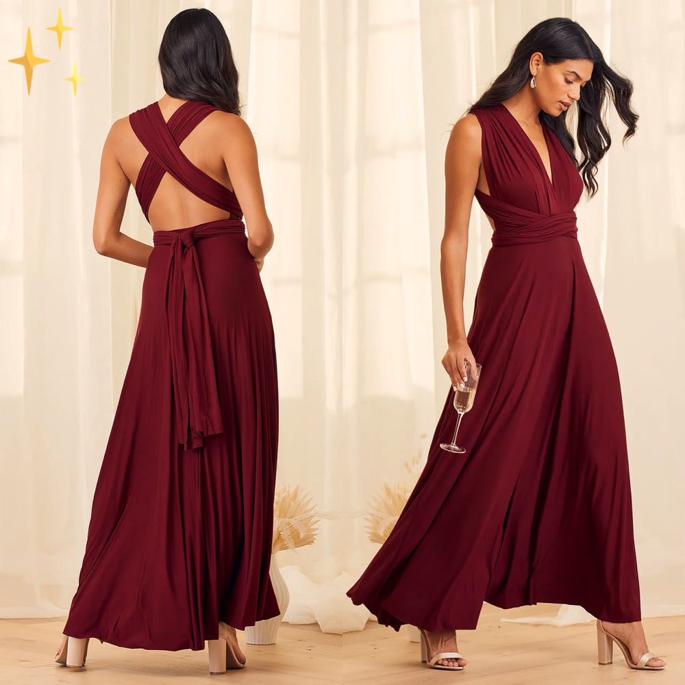 Women Multiway Wrap Dress with 50+ Wearing Variants & Elastic Fabric | Eve