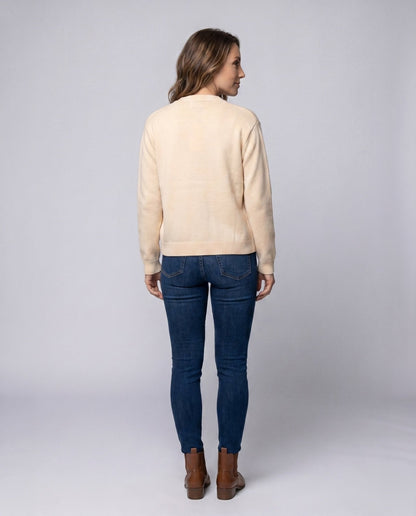 Women's cardigan with playful bear motif and button placket - Chichicherry
