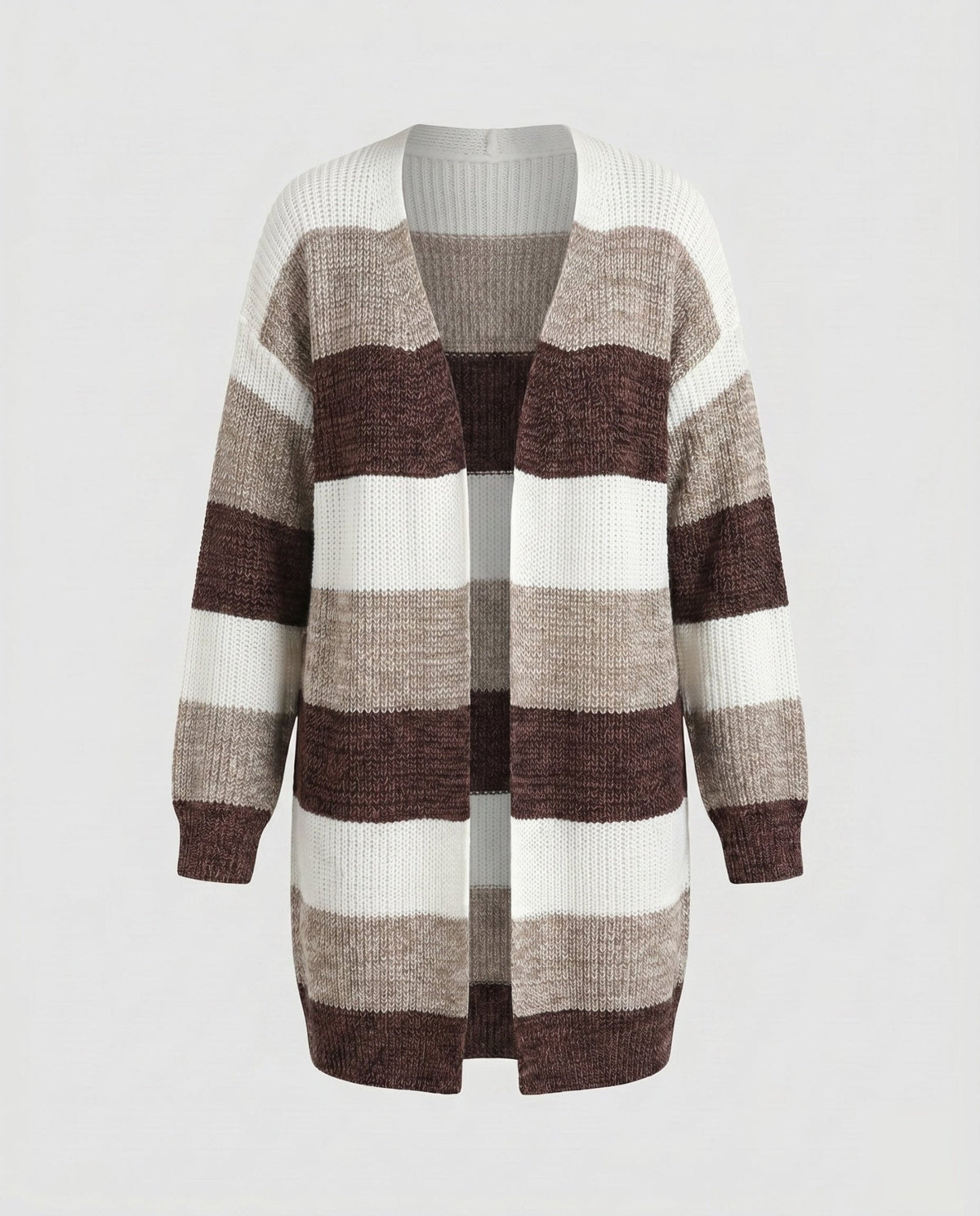 Women's cardigan with stylish striped pattern and oversized fit - Chichicherry