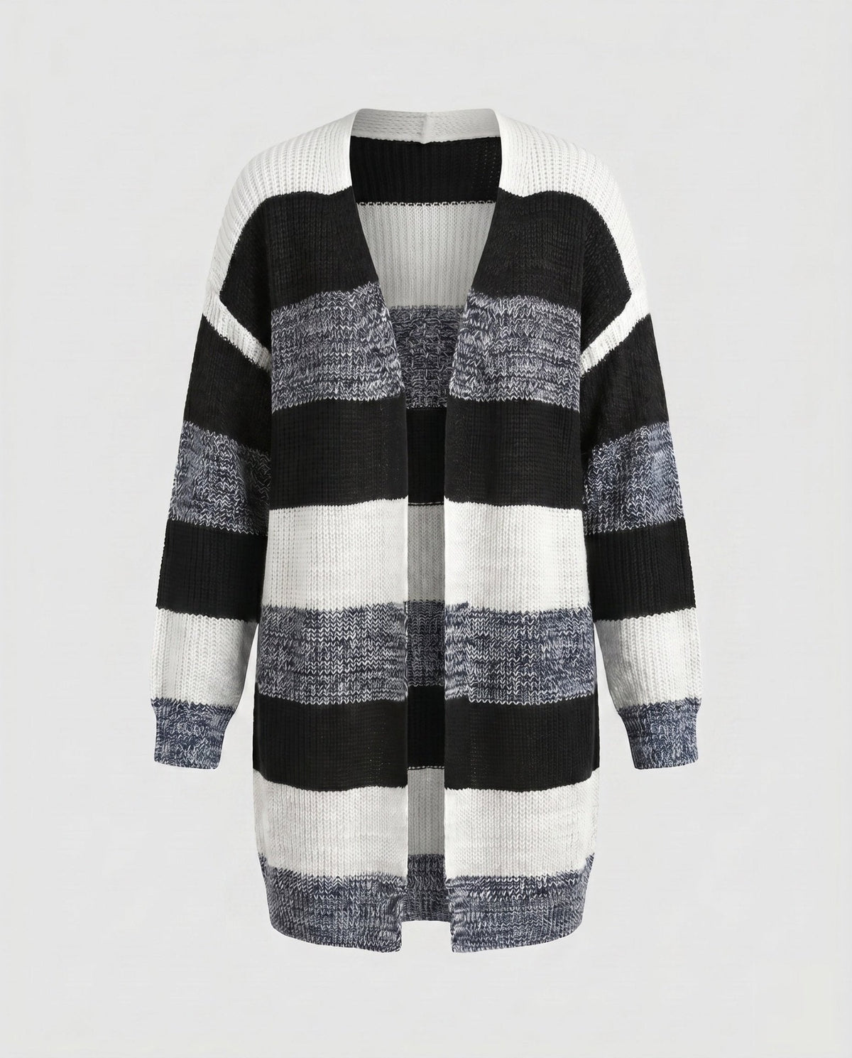 Women's cardigan with stylish striped pattern and oversized fit - Chichicherry