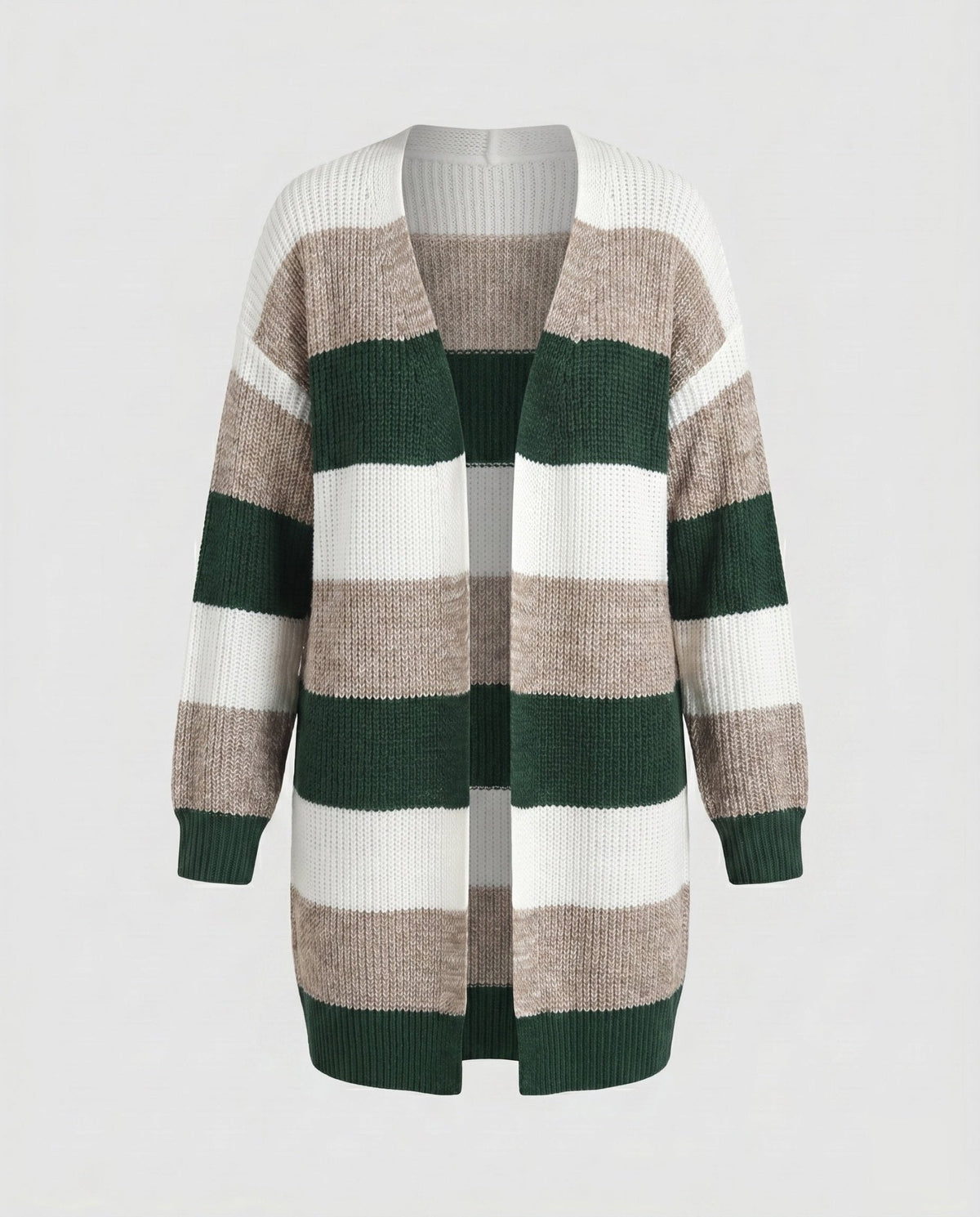 Women's cardigan with stylish striped pattern and oversized fit - Chichicherry
