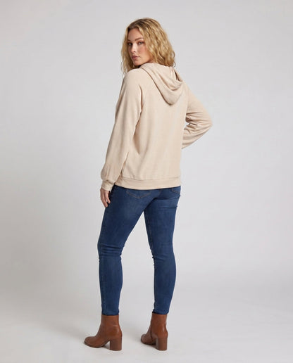 Women's casual hoodie with wide sleeves and drawstring - Chichicherry