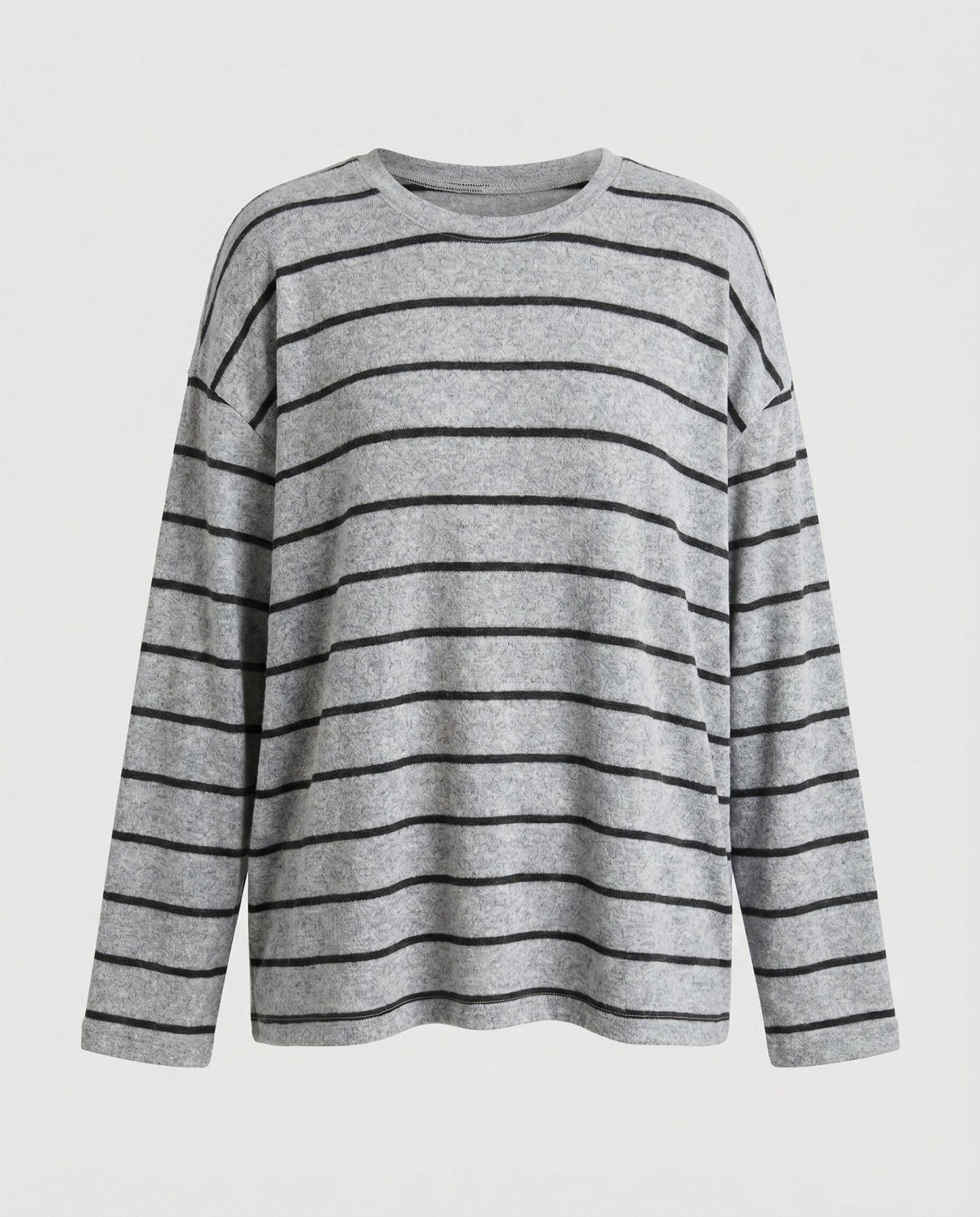Women's Casual Long Sleeve Shirt with Striped Design - Chichicherry