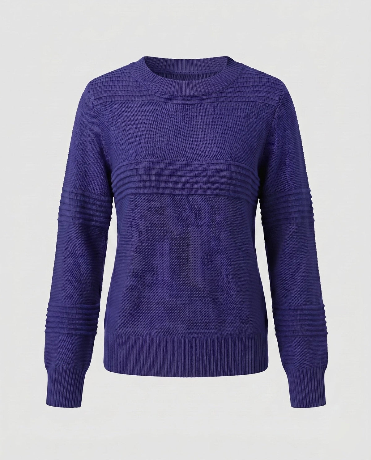 Women's knitted sweater with textured pattern and loose fit - Chichicherry