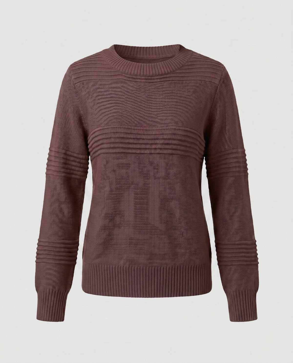 Women's knitted sweater with textured pattern and loose fit - Chichicherry