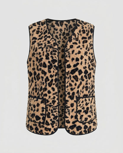 Women's knitted vest with animal pattern - Chichicherry