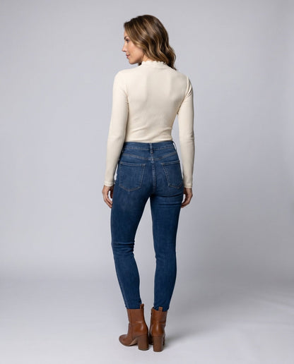 Women’s long sleeve shirt with textured rib design and button details - Chichicherry