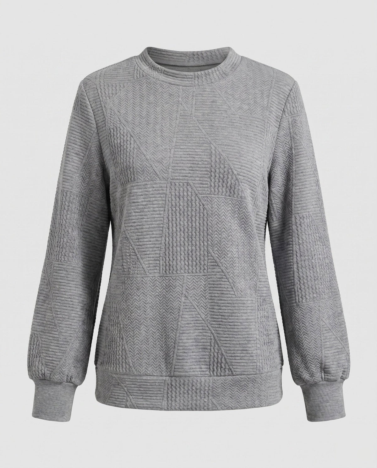 Women's Loose-Fit Pullover with Textured Design - Chichicherry
