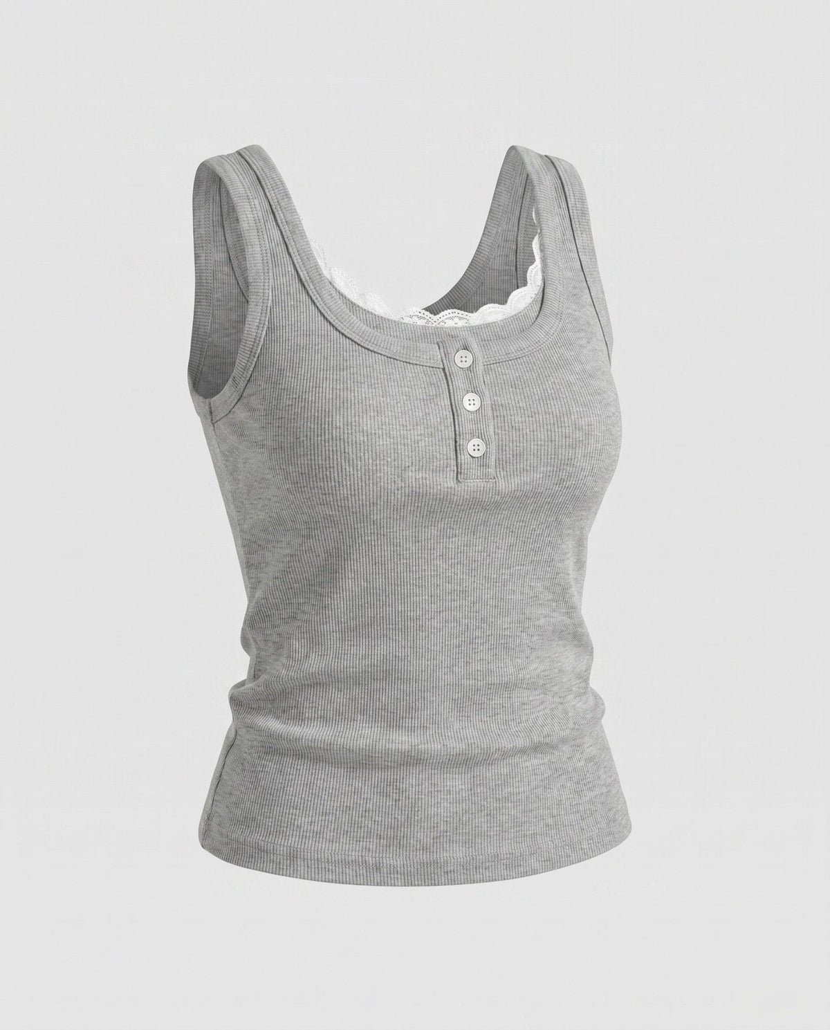 Women's sleeveless top with delicate lace trim by - Chichicherry