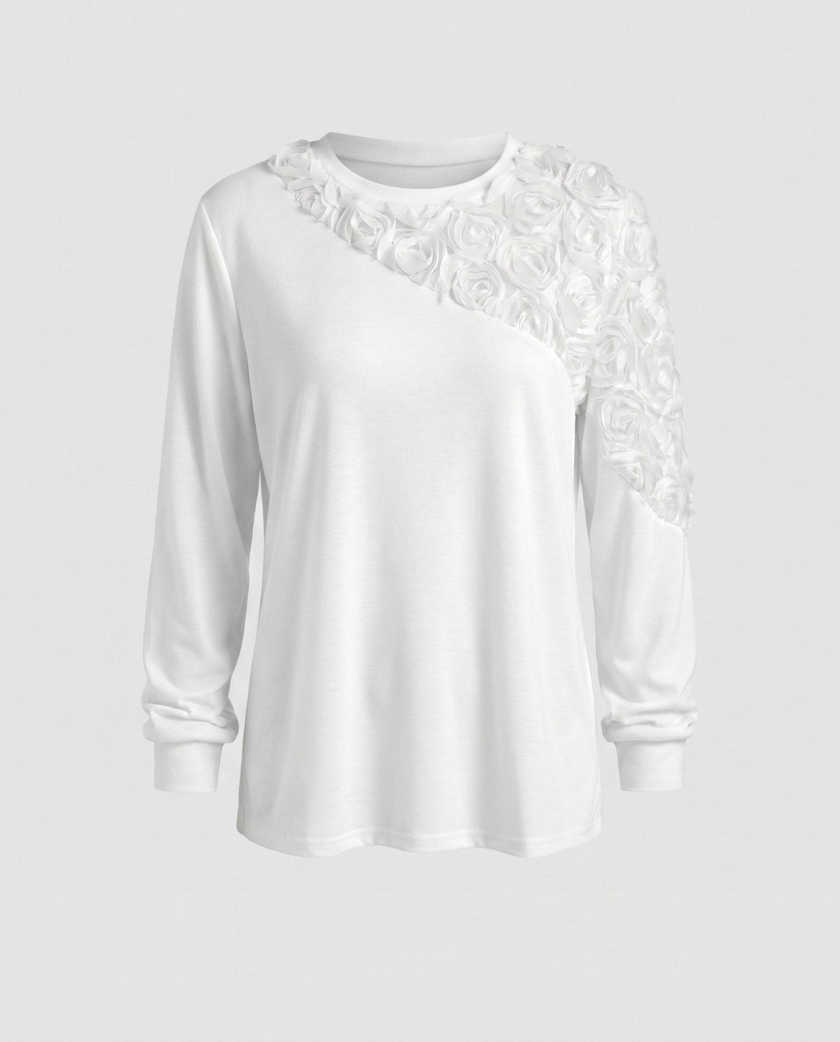 Women's sweatshirt with elegant floral details - Chichicherry