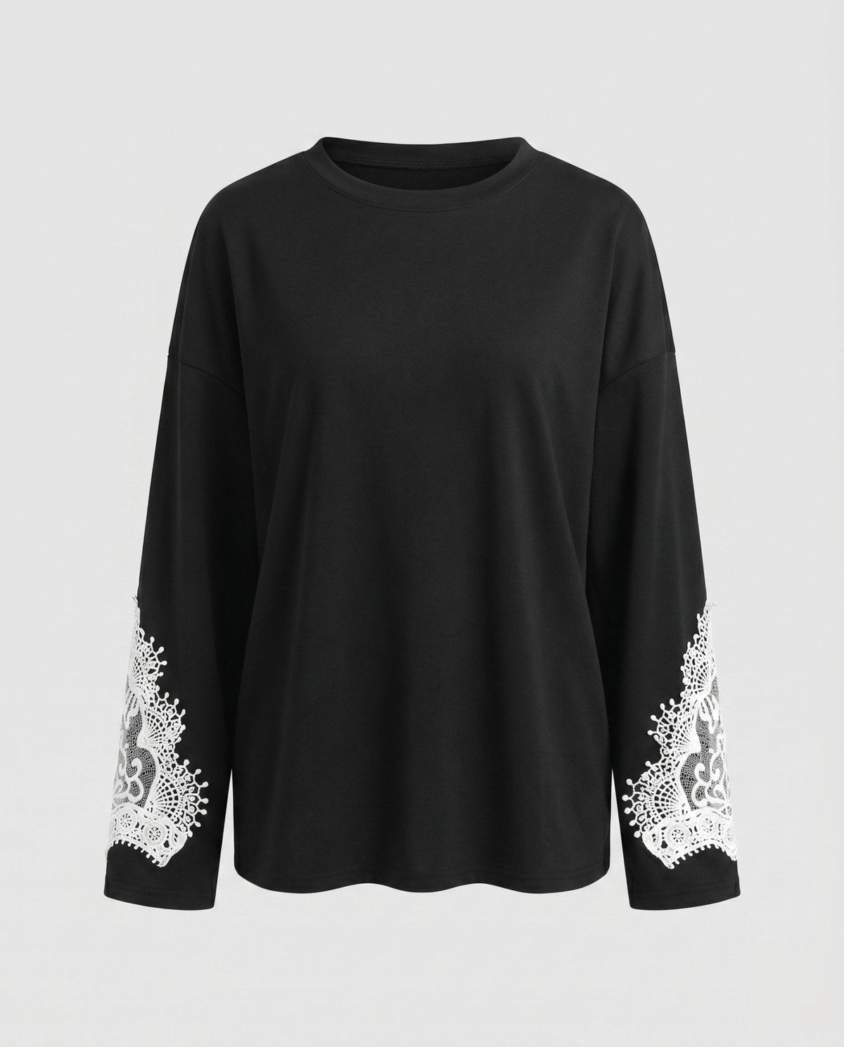 Women’s sweatshirt with elegant lace trim - Chichicherry