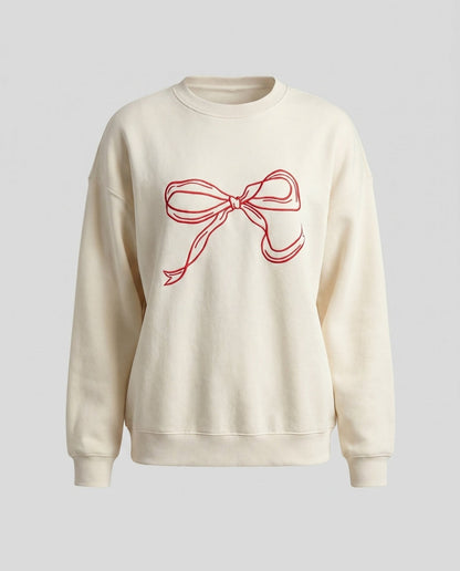 Women's sweatshirt with playful bow design - Chichicherry